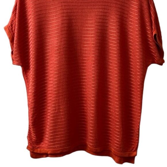 Worthington Orange Textured Stripe Dolman Knit Tunic NWOT - Picture 3 of 9